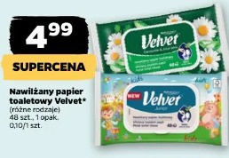 Nawilżany papier toaletowy Velvet