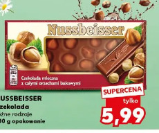 Nussbeisser Czekolada mleczna z całymi orzechami laskowymi