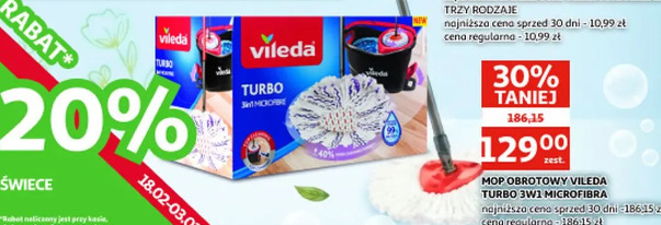 Mop obrotowy Vileda Turbo 3w1 mikrofibra
