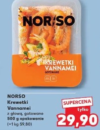 Norso Krewetki Vannamei z głową, gotowane