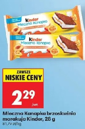 Mleczna Kanapka brzoskwinia marakuja Kinder