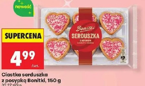 Ciastka serduszka z posypką Bonitki