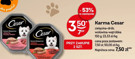 Karma Cesar cielęcina-drób, wołowina-wątróbka