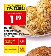 Bułka śniadaniowa z ziarnami