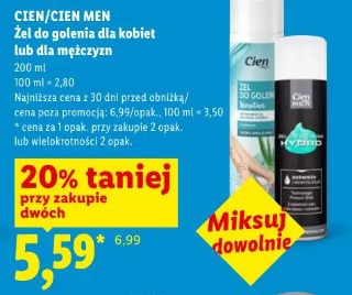 Cien/Cien Men Żel do golenia dla kobiet lub dla mężczyzn