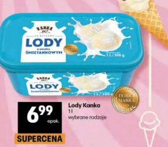 Lody Kanka lody o smaku śmietankowym