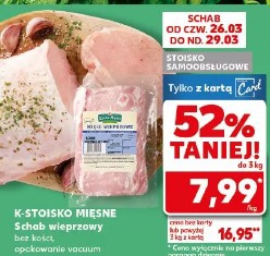 K-stoisko mięsne Schab wieprzowy bez kości, opakowanie vacuum