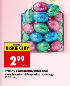 Praliny z czekolady mlecznej z nadzieniom Magnetio na wagę