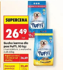 Sucha karma dla psa Puffi, 10 kg z kurczakiem, z wołowiną