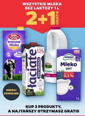Wszystkie mleka bez laktozy 1 l