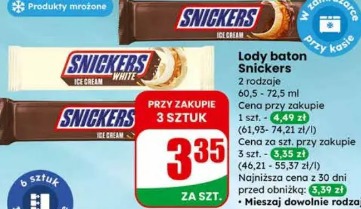 Lody baton Snickers