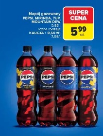 Napój gazowany Pepsi, Mirinda, 7up, Mountain Dew