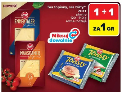 Ser topiony, ser żółty Zott