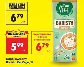 Napój owsiany Barista Go Vege