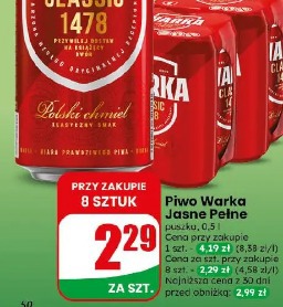 Piwo Warka Jasne Pełne
