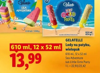 Gelatelli Lody na patyku, wielopak