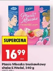 Ptasie Mleczko truskawkowy shake E.Wedel