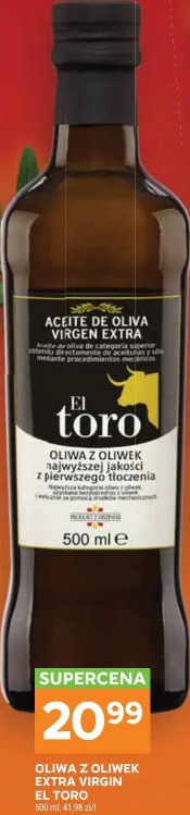 Oliwa z oliwek extra virgin El Toro