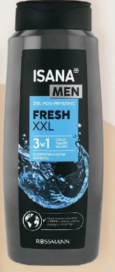 Isana Men, żel pod prysznic, 3w1