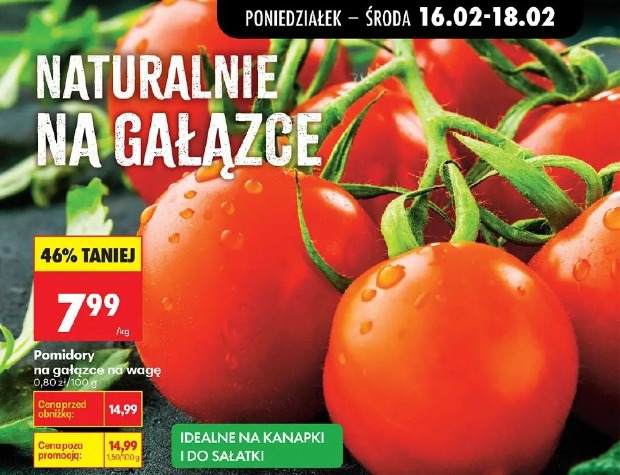 Pomidory na gałązce na wagę