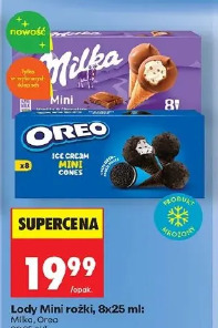 Lody Mini rożki Milka, Oreo