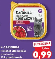 K-Carinura Pasztet dla kotów monobiałkowy z wołowiną