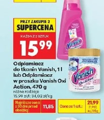 Odplamiacz do tkanin Vanish lub Odplamiacz w proszku Vanish Oxi Action