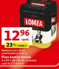 Piwo Łomża mocne