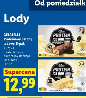 Gelatelli Proteinowe batony lodowe, 5-pak