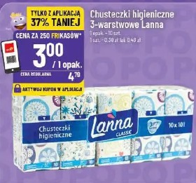 Chusteczki higieniczne 3-warstwowe Lanna