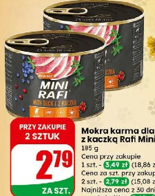 Mokra karma dla psa z kaczką Rafi Mini