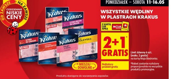 Wszystkie wędliny w plastrach Krakus