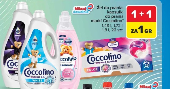 Coccolino żel do prania, kapsułki do prania