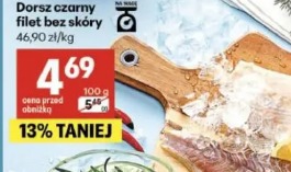 Dorsz czarny filet bez skóry