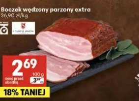 Boczek wędzony parzony extra Stanisławów