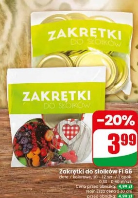 Zakrętki do słoików Fi 66