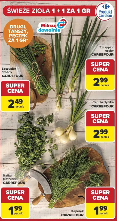 Świeże zioła 1+1 za grosz