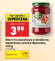 Dżem truskawkowy o obniżonej zawartości cukrów Rapsodia