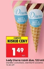 Lody Diuna rożek duo