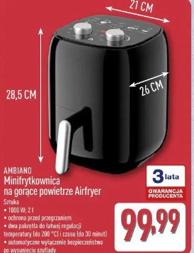 Minifrytkownica na gorące powietrze Airfyer