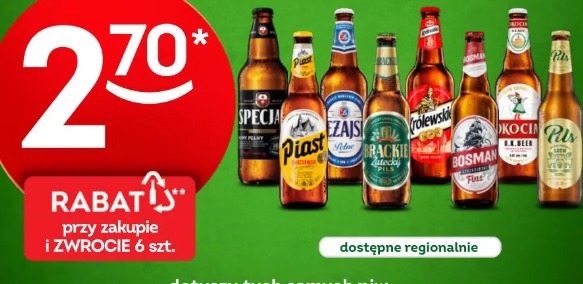 Piwo Specjal, Piast, Królewskie, Zajazd, Brackie, Bosman, Okocim, Lech Pils