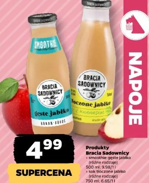 Produkty Bracia Sadownicy smoothie gęste jabłko banan kokos tłoczone jabłko