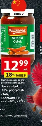 Sos sambal, 70% papryczek chili Diamond