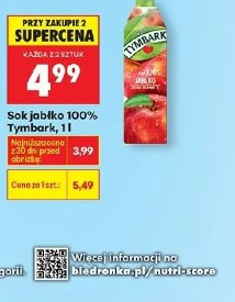 Sok jabłko 100% Tymbark, 1 l