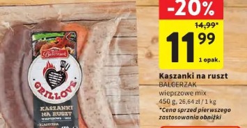 Kaszanki na ruszt Bałczak