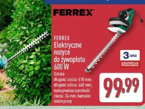 Ferrex Elektryczne nożyce do żywopłotu 600 W