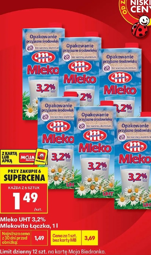 Mleko UHT 3,2% Mlekovita Łączka