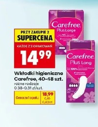 Wkładki higieniczne Carefree Plus Large
