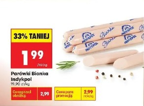 Parówki Bianka Indykpol