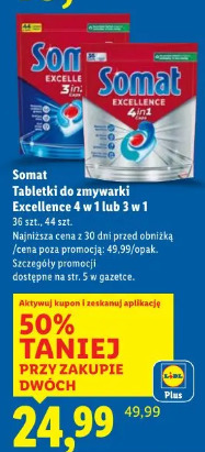 Somat Tabletki do zmywarki Excellence 4 w 1 lub 3 w 1